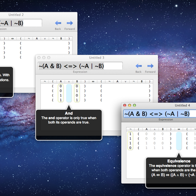 Walk through a truth table step by step.